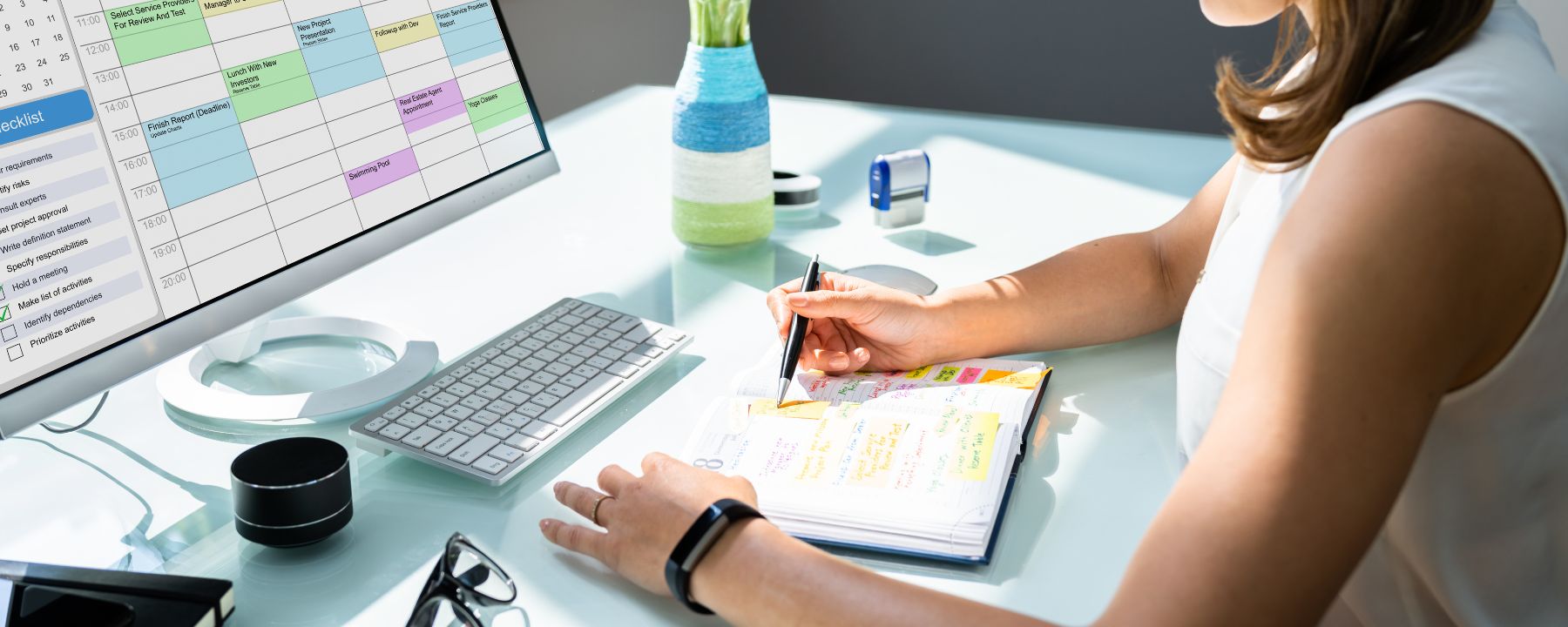 Women sitting in front of a desk working