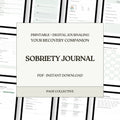 Promotional infographic for Sobriety Journal by Page Collective
