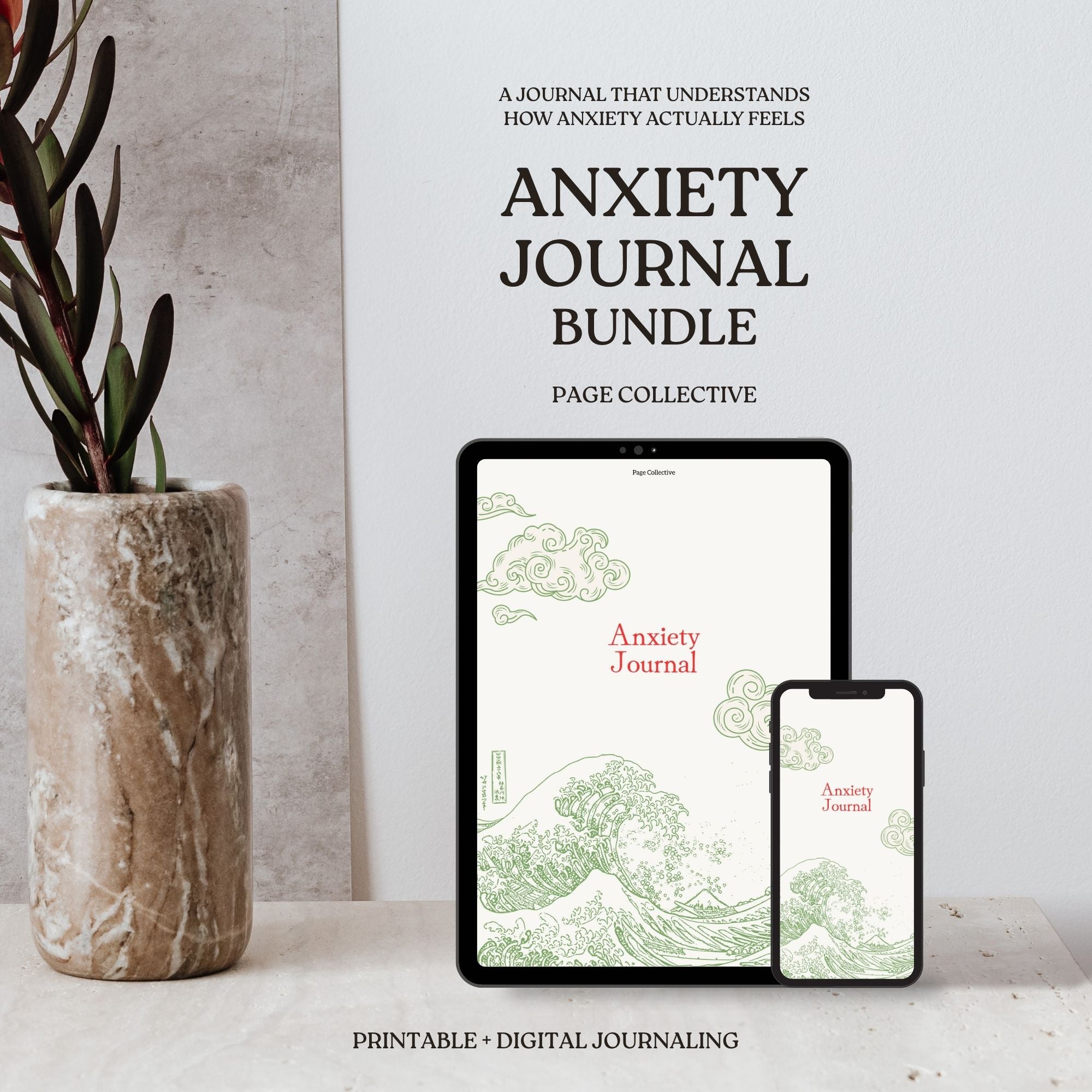 Anxiety Journal Bundle by Page Collective, Product Promo