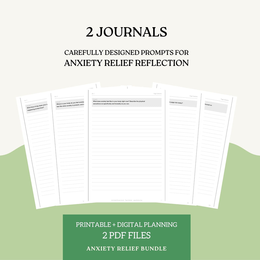 Anxiety Relief Journals Bundle product features