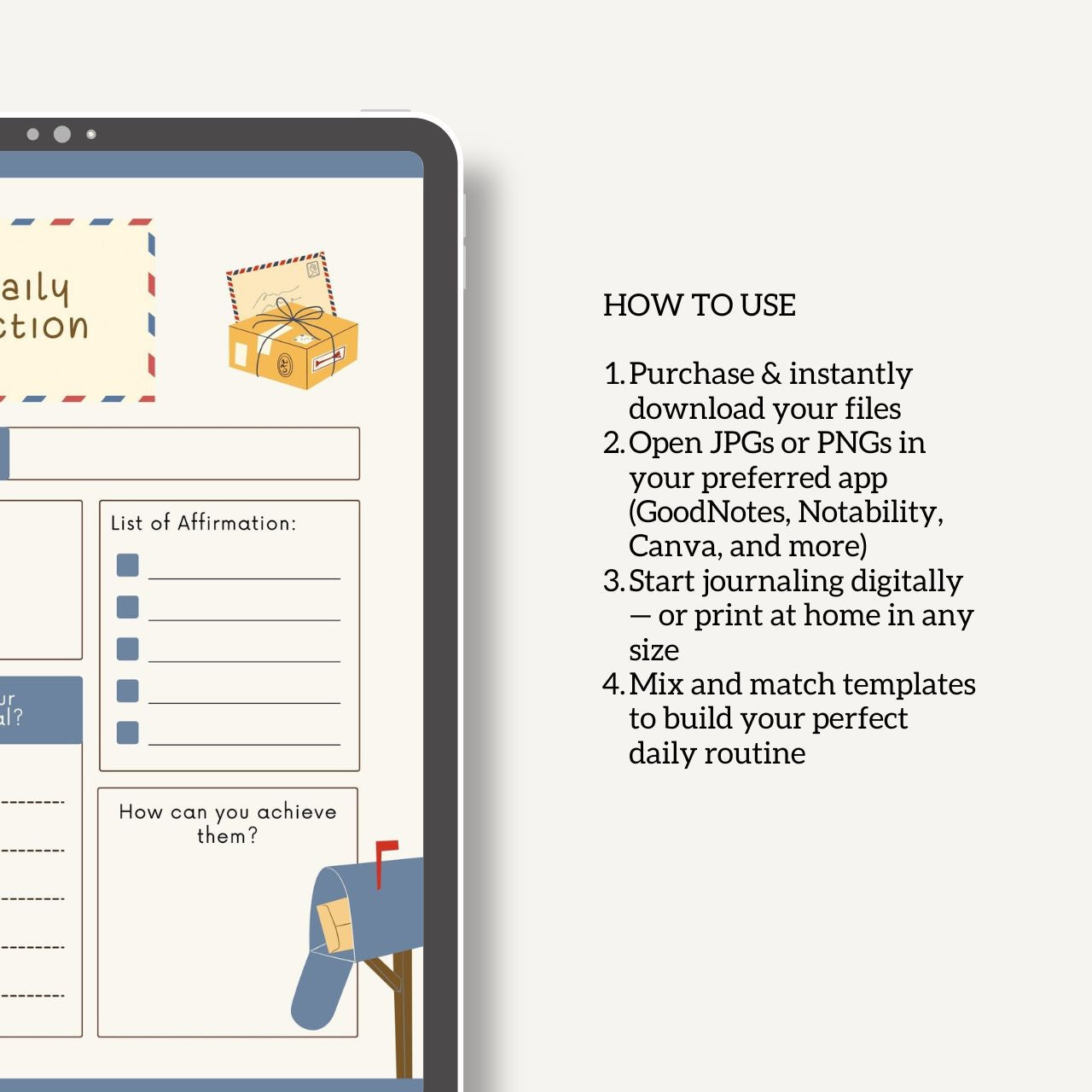 100+ Daily Journal Templates Bundle | Printable, Digital Planner (Instant Download)