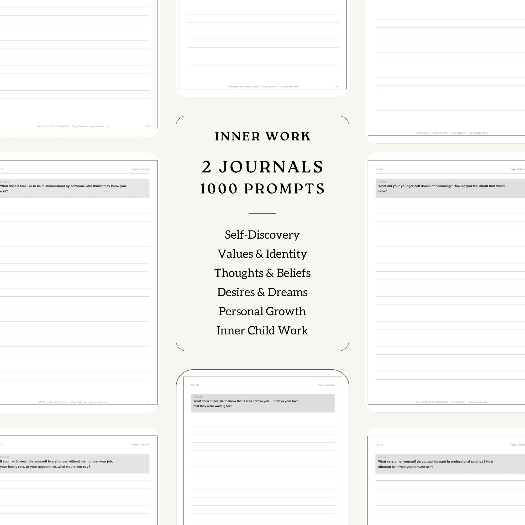 Inner Work Journals Bundle (Self-Discovery+Inner Child)