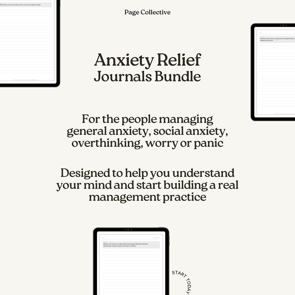 Anxiety Relief Journals Bundle product features