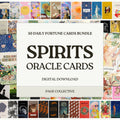 Collection of colorful oracle cards with a digital download bundle title on a white background.