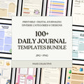 100+ Daily Journal Templates Bundle with various templates on a white background